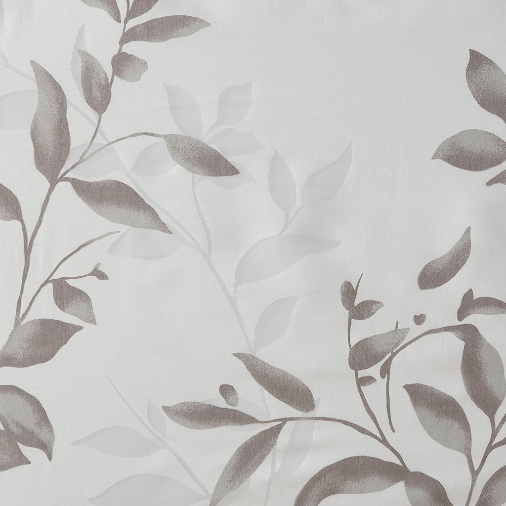 Cecily Burnout Printed Shower Curtain - Grey