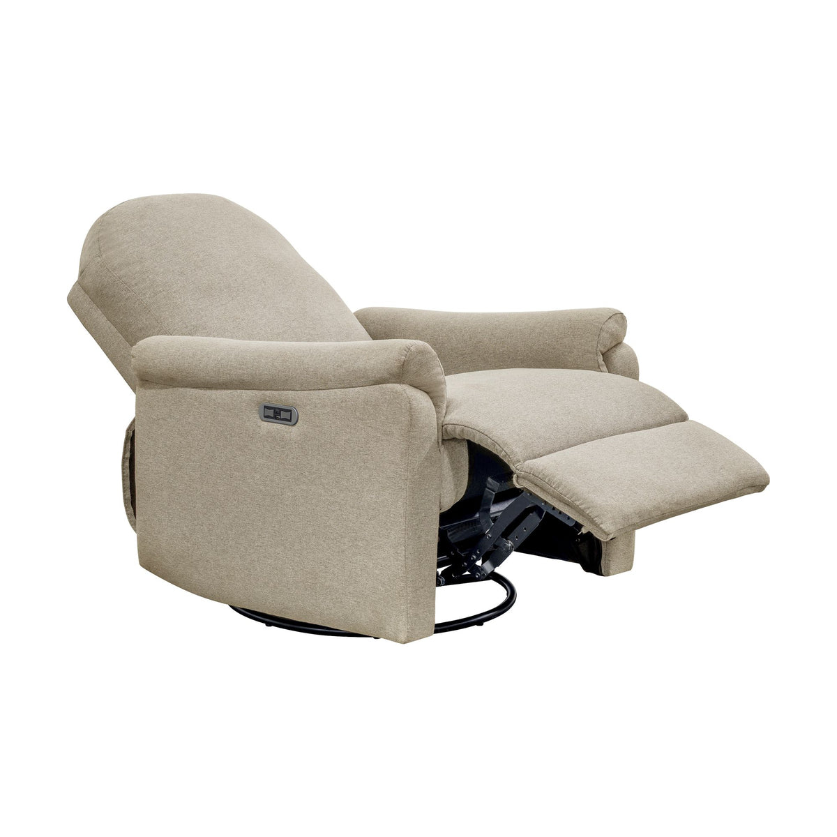 Elio Power Recliner 3-in-1 with Swivel, Glider, Charging Station - Beige
