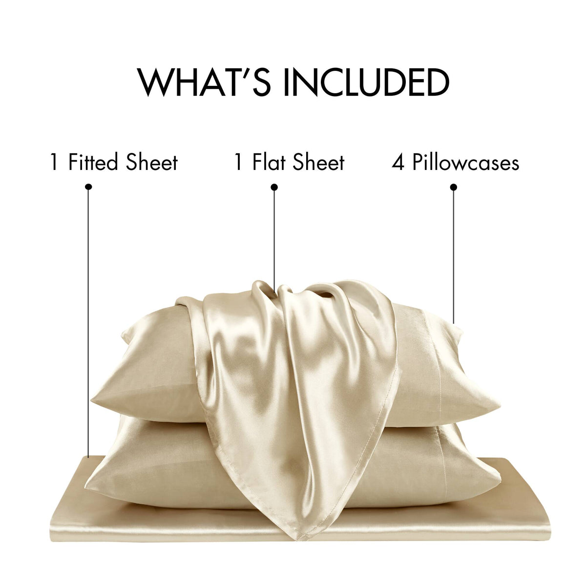 Satin Luxury Sheet Set - Champagne