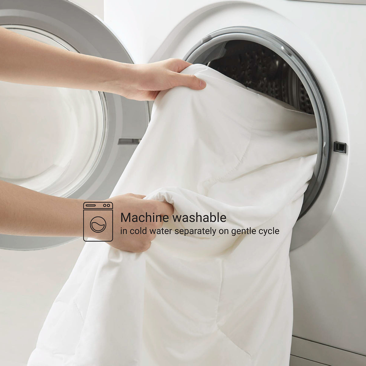 Cooling Reversible Tencel Comforter Blanket - White