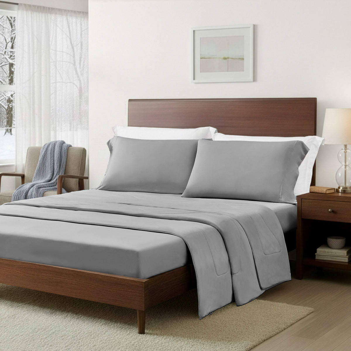 Sublime Serenity Luxury Sheet Set - Gray