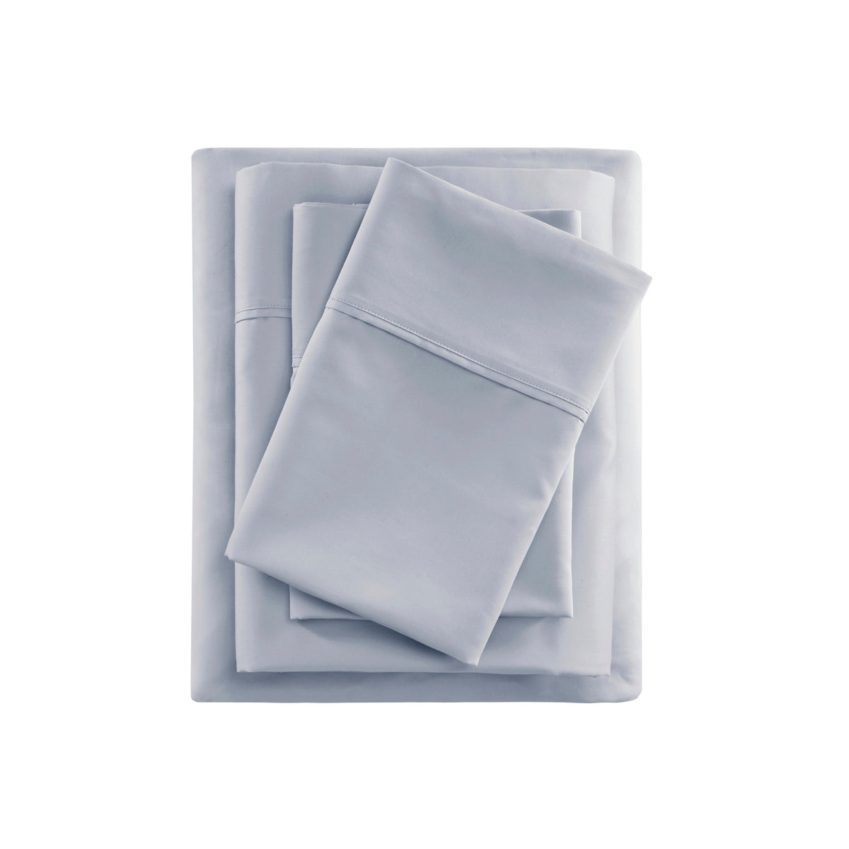 600 Thread Count Cooling Cotton Blend 4 PC Sheet Set - Blue