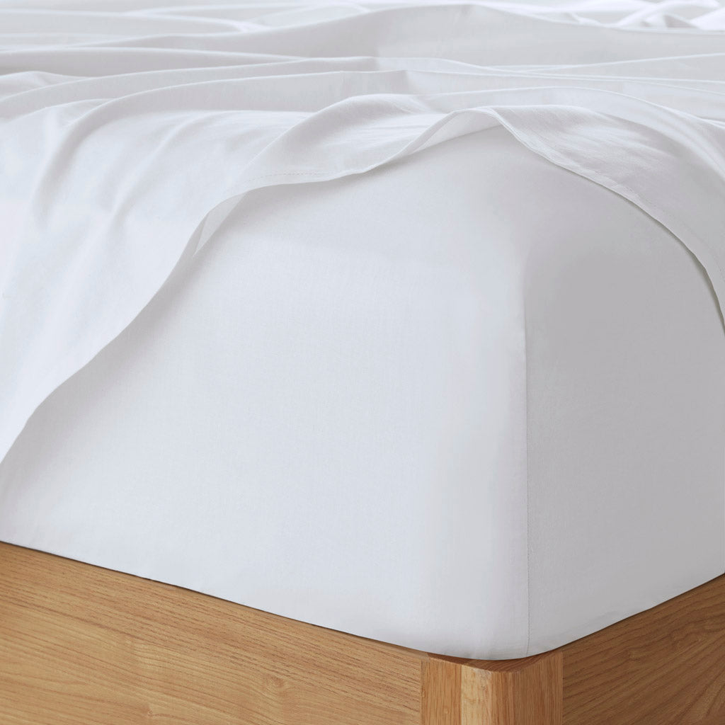 Cotton 144TC 100% Cotton Solid Sheet Set - White