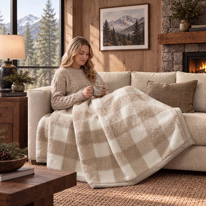 Burlington Berber Blanket - Tan Buffalo