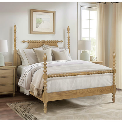 Beckett Turned Wood Spindle Bed - Natural