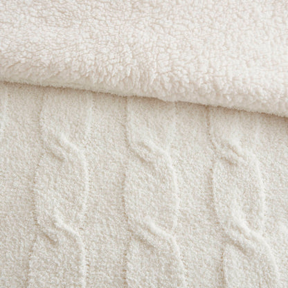 Riordan Waffle Knit Chenille Comforter Set - Ivory