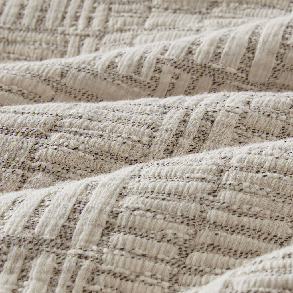 Harper Oversized Cotton Matelasse Comforter Set - Natural