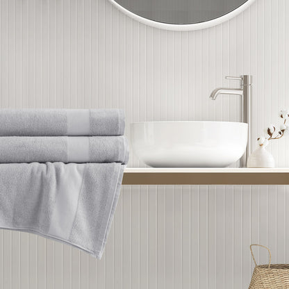 Premium Turkish Cotton 500GSM Plush Towel Set - Light Grey