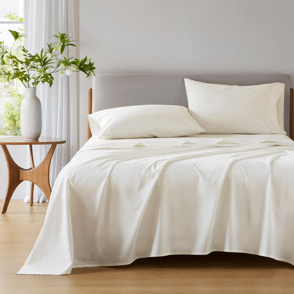 Cotton 144TC 100% Cotton Solid Sheet Set - Ivory