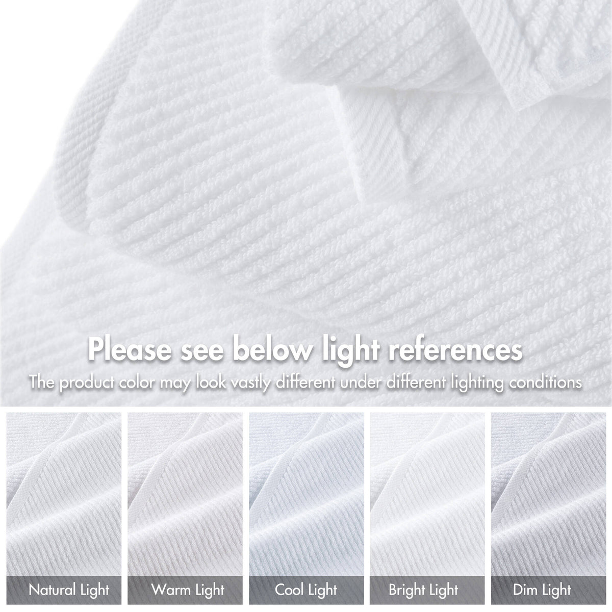Diagonal Ribbed - White