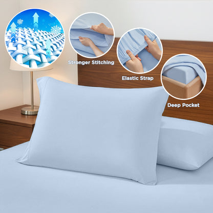 Sublime Serenity Luxury Sheet Set - Ice Blue