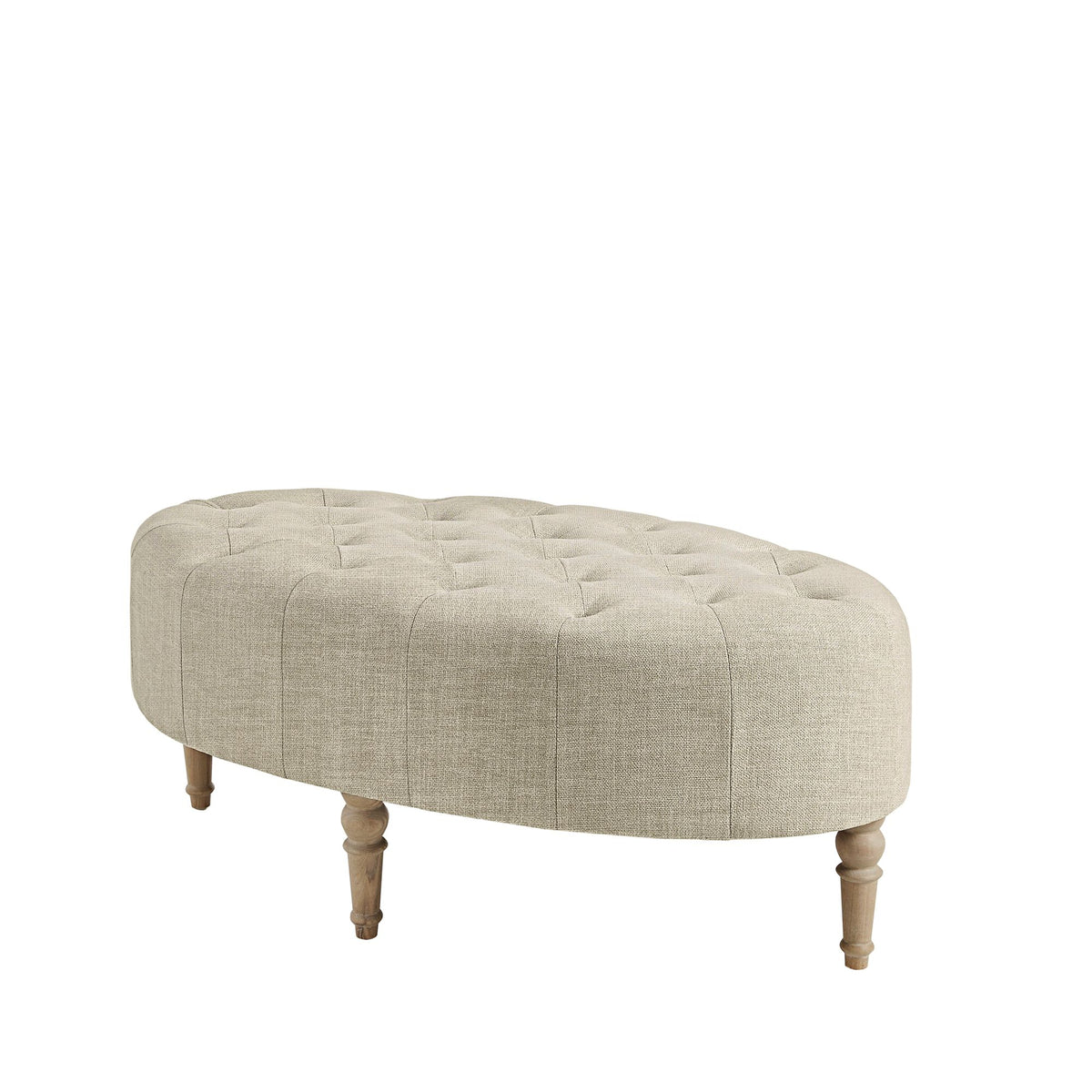 Clara Accent Ottoman - Linen