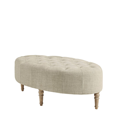 Clara Accent Ottoman - Linen