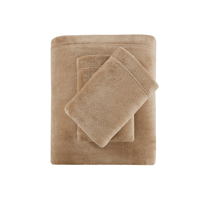 Soloft Plush Micro Plush Sheet Set - Taupe