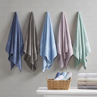 Organic 6 Piece Organic Cotton Towel Set - Navy