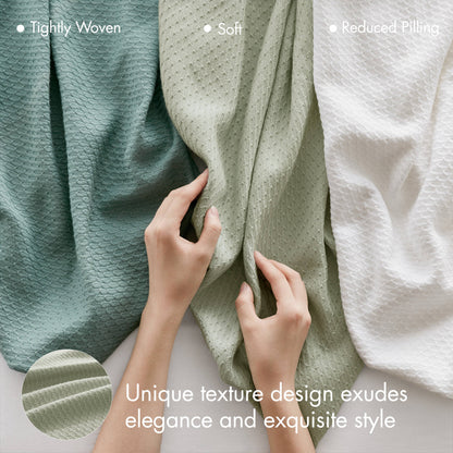 100% Certified Egyptian Cotton Blanket - Sage Green