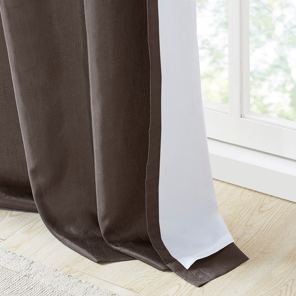 Serene Embroidered Curtain Panel - Red