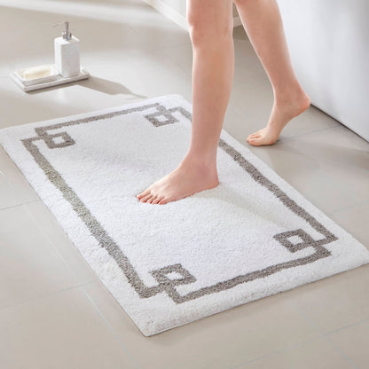 Evan Cotton Tufted Bath Rug - White
