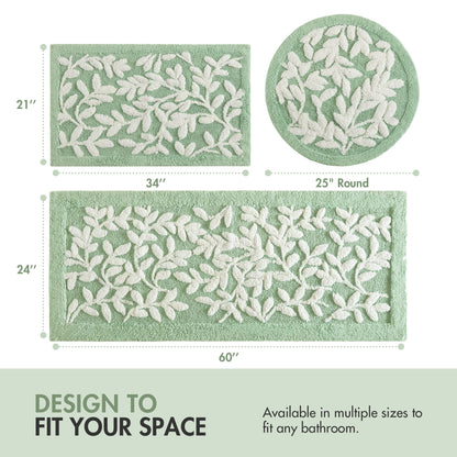 Serene Cotton Tufted Bath Rug - Sage Green