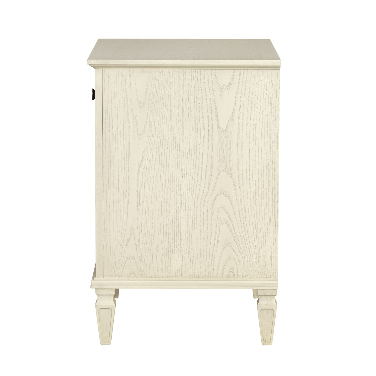 Victoria one-drawer wood nightstand with shelf - Antique Cream
