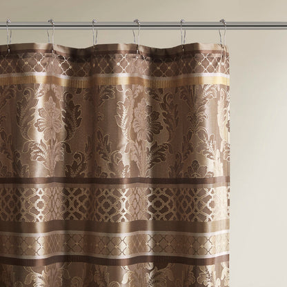Bellagio Jacquard Shower Curtain - Brown