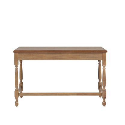 Tabitha Solid Wood Desk with 1 Drawer and turned legs - Natural