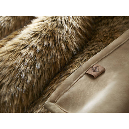 Botswana Animal Print Faux Fur Throw Blanket - Bobcat