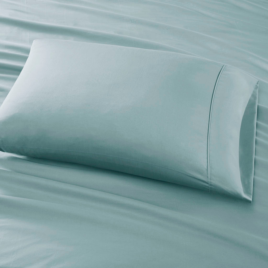 800 Thread Count Cotton Blend Sateen Sheet Set - Aqua