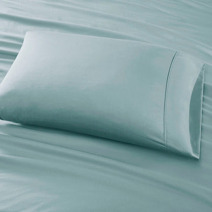 800 Thread Count Cotton Blend Sateen Sheet Set - Aqua