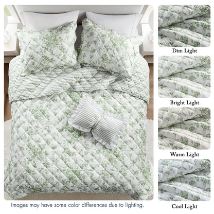 Adele Quilt Set - Green