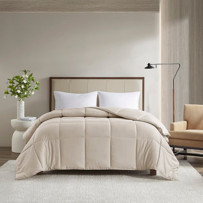 Winfield 300 Thread Count Cotton Shell Luxury Down Alternative Comforter - Tan