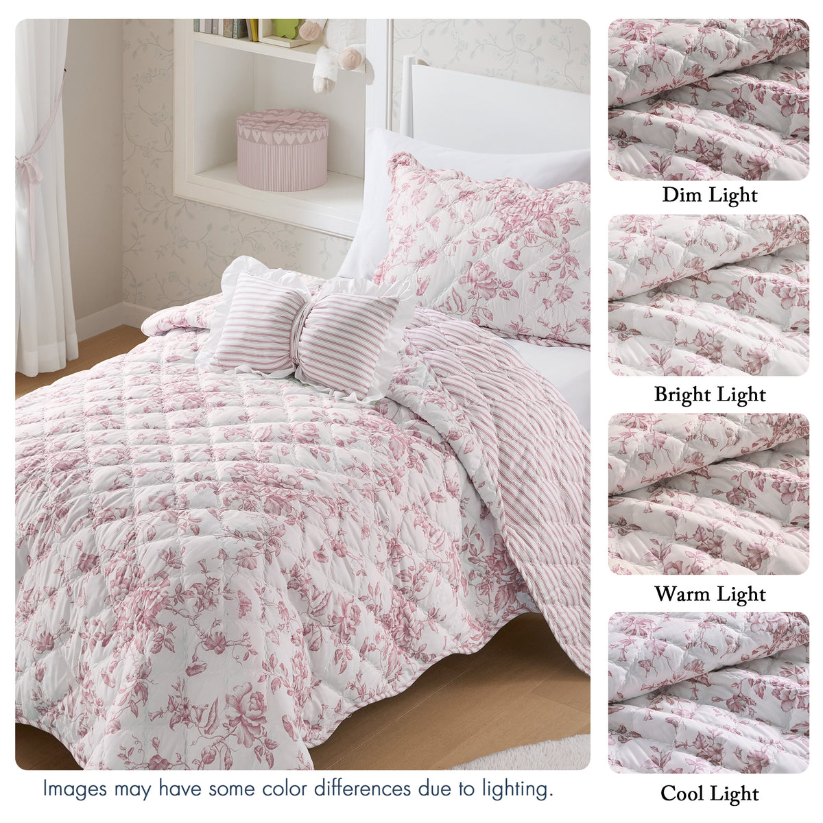 Adele Quilt Set - Pink