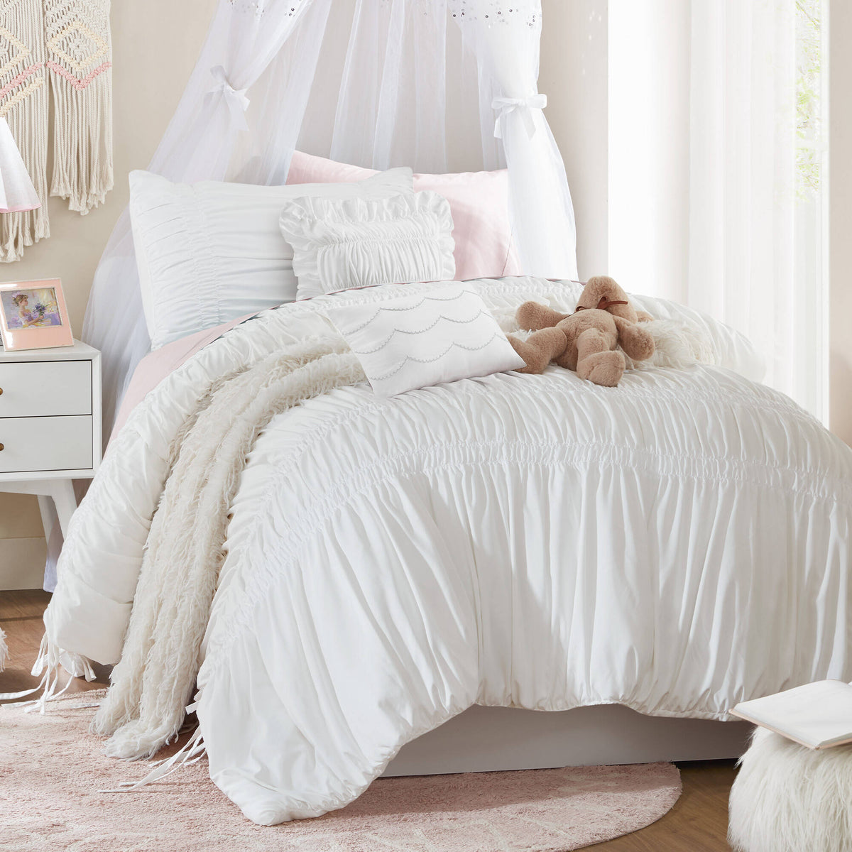 Ella Comforter Set - White