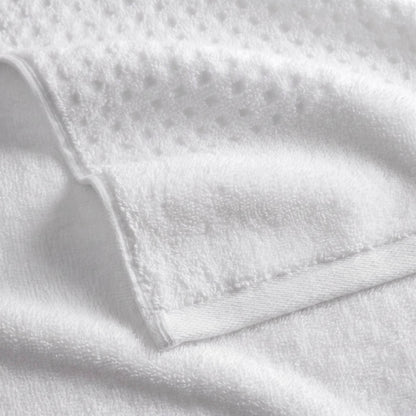 Spa Waffle Cotton Jacquard Bath Towel 6 Piece Set - White