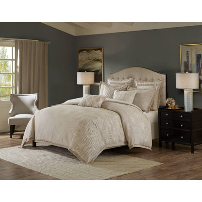 Shades of Serenity Jacquard Comforter Set - Tan/Ivory