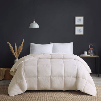 Heavy Warmth Goose Feather and Down Oversize Comforter - Cream