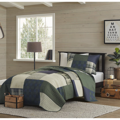 Mill Creek Oversized Cotton Quilt Set - Green