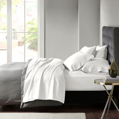 800 Thread Count Cotton Blend Sateen Sheet Set - White