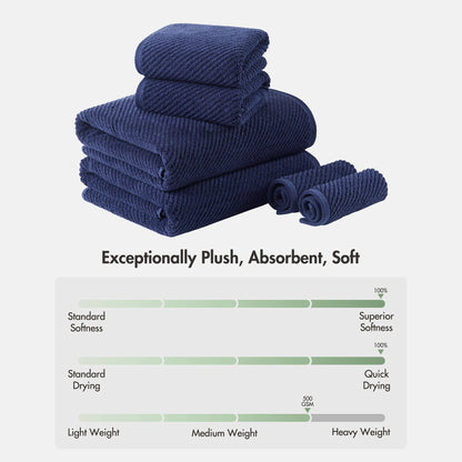 Diagonal Ribbed - Navy