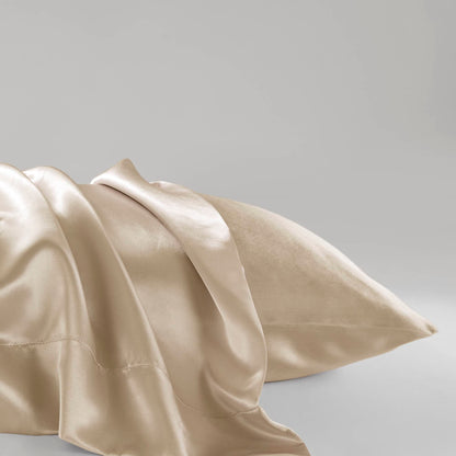 Satin Luxury 2 PC Pillowcases - Champagne