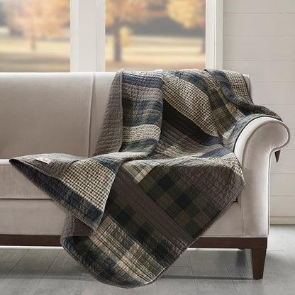Winter Plains Quilted Throw - Taupe