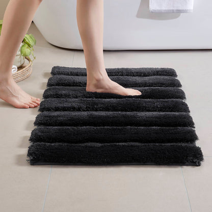 Tufted Pearl Channel Rug - Black