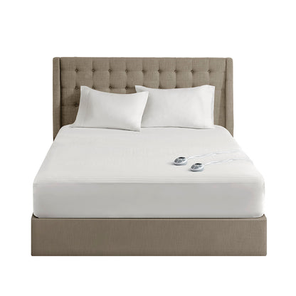 Waterproof Heated Mattress Pad - White