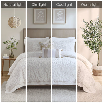 Suzanna Cotton Comforter Mini set - Ivory