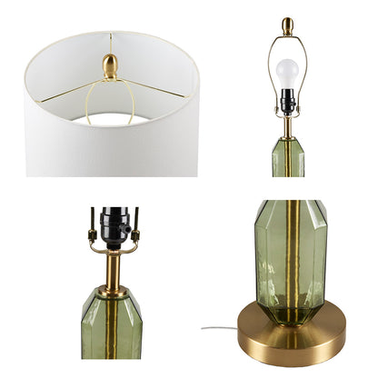 Zirconia Faceted Glass Table Lamp - Green