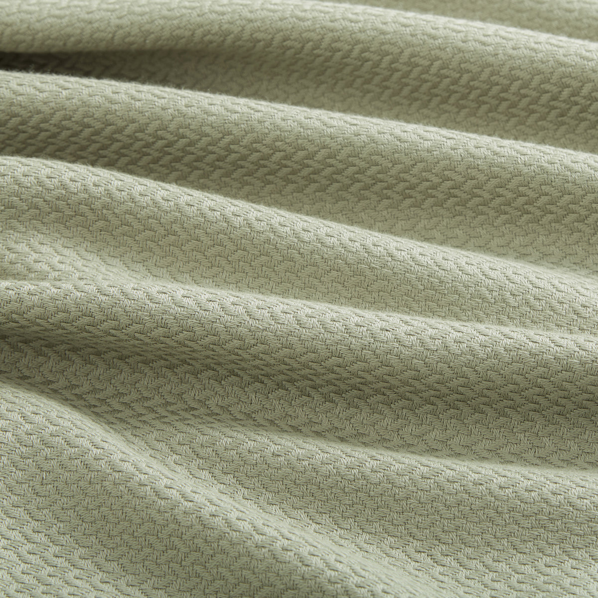 100% Certified Egyptian Cotton Blanket - Micro- herringbone Green