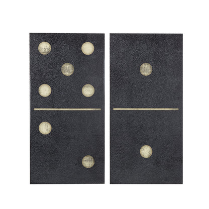 Two Black Dominos 2-piece Canvas Wall Art Set - Black