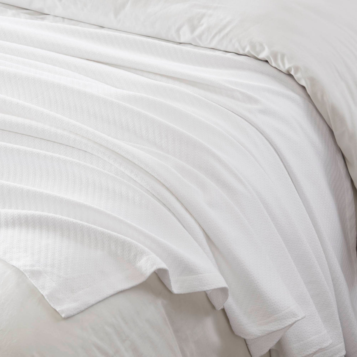 Liquid Cotton Blanket - White