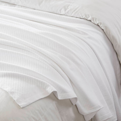 Liquid Cotton Blanket - White