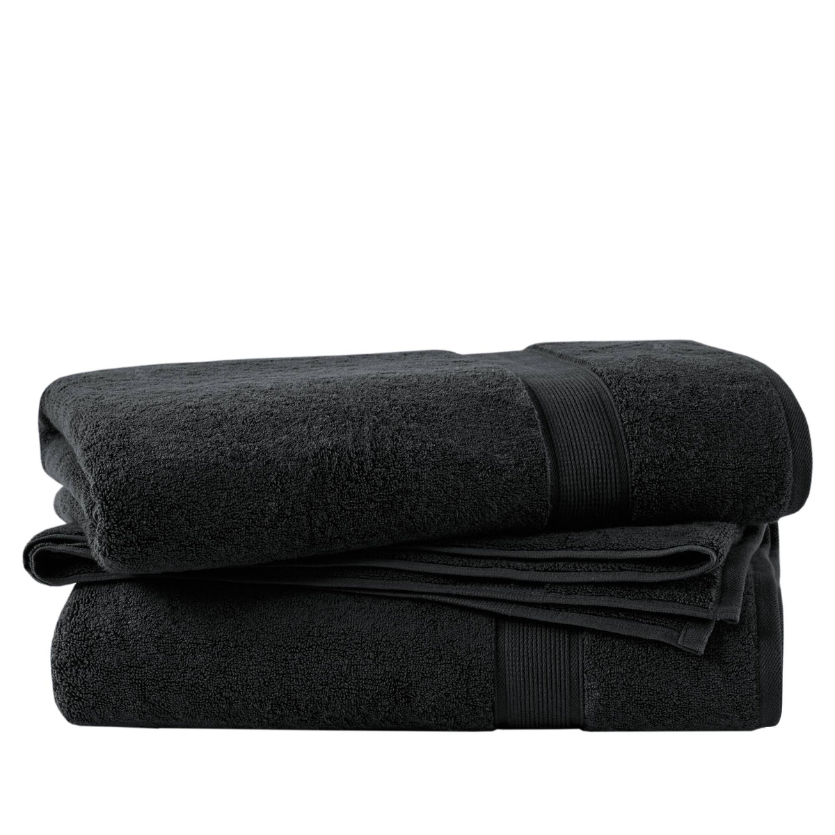 800GSM 100% Cotton Bath Sheet 2 Piece Set - Black